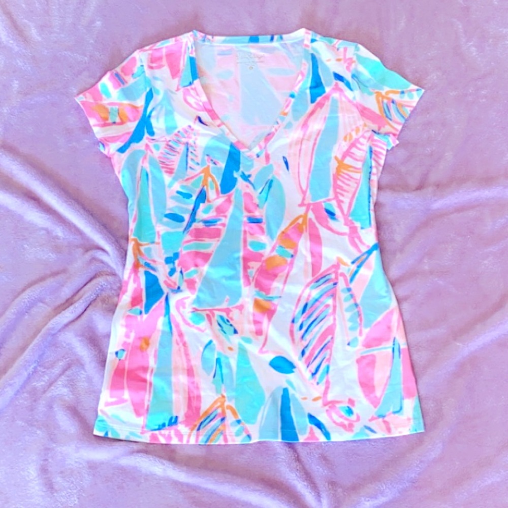 S NWOT Lilly Pulitzer Michelle Top in Out To Sea